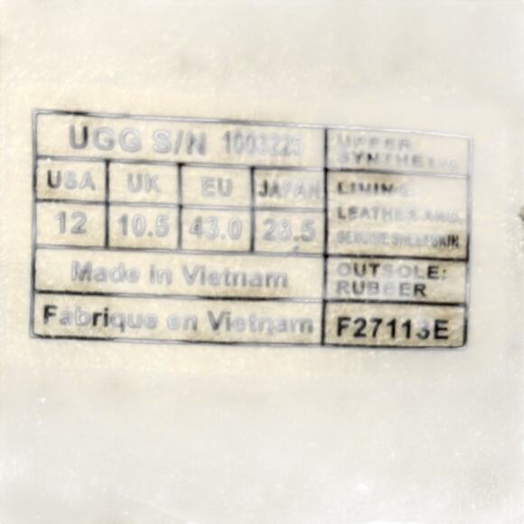 Ugg Alloway Ice Blue Glitter Sherpa Wool Lined Slip On Flats Shoes Womens sz 12 - Picture 16 of 16